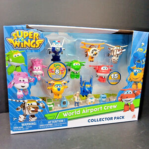 Super Wings Transformabots World Airport Crew Collectors Pack 15 Figures NIB!